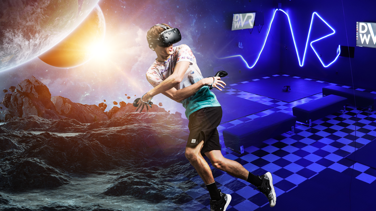 Oyuncular VR oynarken